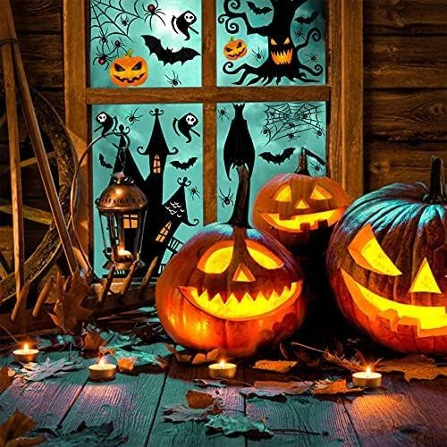 Détail de Autocollants Halloween, Citrouilles, Chauves-souris, Fantômes, Déc