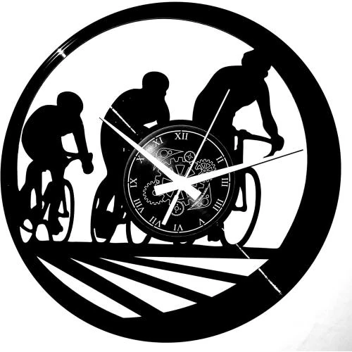 Détail de Horloge Murale Vinyle Sport Vélo Instant Karma Clocks