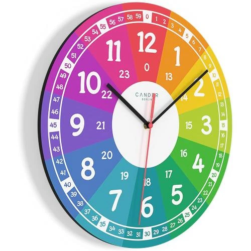 Détail de Horloge murale silencieuse Cander Berlin, multicolore, MDF