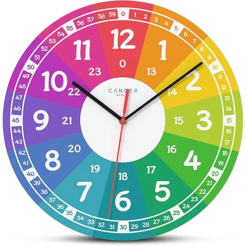 Horloge murale silencieuse Cander Berlin, multicolore, MDF - Vue principale