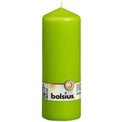 Bougie pilier Vert citron, Bolsius, décoration intérieure