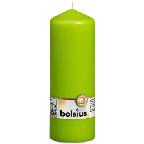 Bougie pilier Vert citron, Bolsius, décoration intérieure - Vue principale