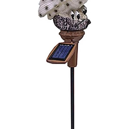 Zoom sur Lampes solaires LED hibou, décor jardin étanche