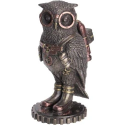Chouette Steampunk, Jetpack, Sculpture, Mécanique, Gears