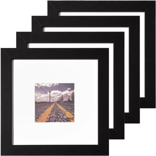 Muzilife Cadres Photo Noir, Lot de 4, Décoration Murale - Vue principale