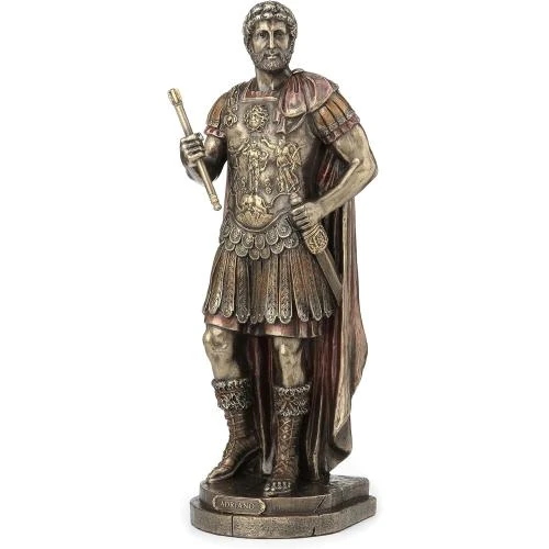 Statue Empereur Romain Hadrien Bronze Veronese Design - Vue principale