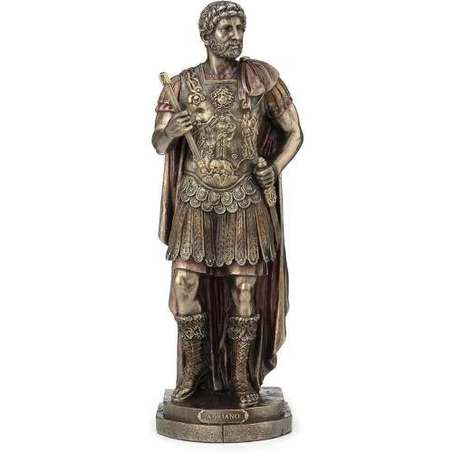 Détail de Statue Empereur Romain Hadrien Bronze Veronese Design