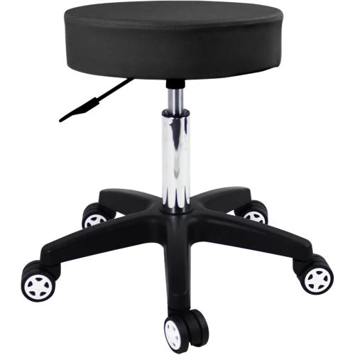 Tabouret Roulant Noir, Chaise de Travail Pivotante, Bureau - Vue principale