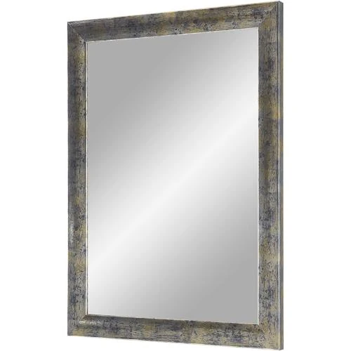 Miroir mural Duisburger-Rahmen24, cadre bleu argent or - Vue principale
