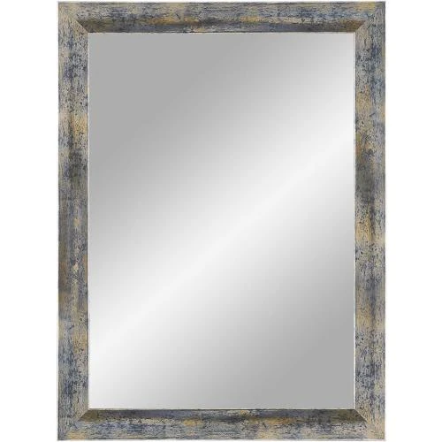 Détail de Miroir mural Duisburger-Rahmen24, cadre bleu argent or