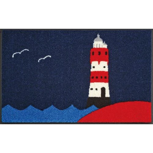 Tapis Wash Dry Leuchtturm, Blue, Anti-dérapant, Lavable - Vue principale