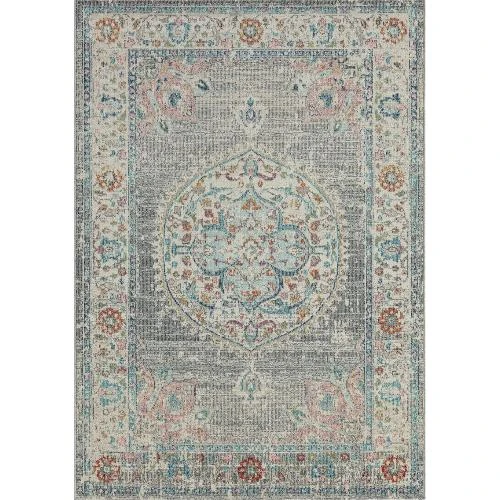 Zoom sur Tapis Palma extérieur, résistant intempéries, UV, gris