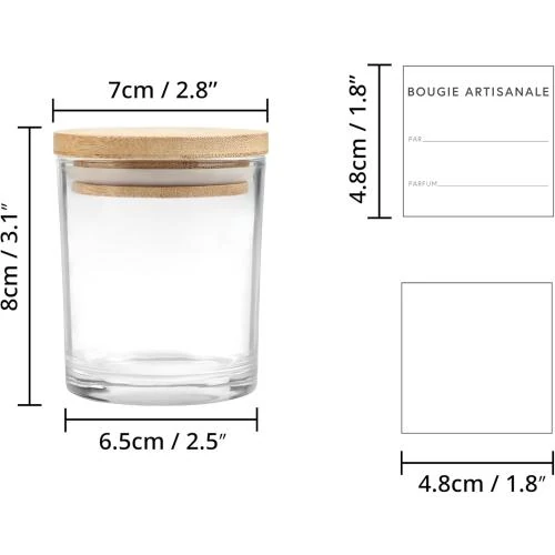 Détail de Winter Shore Pots Verre 170 ML, Lot de 15, Transparent