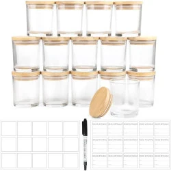 Winter Shore Pots Verre 170 ML, Lot de 15, Transparent
