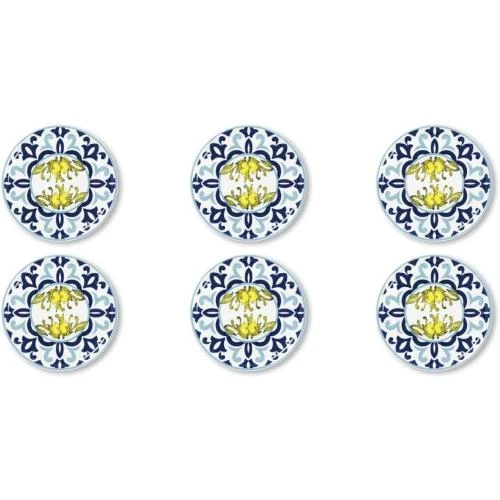 Zoom sur Assiettes à pizza en porcelaine, lot de 6, Excelsa Amalfi
