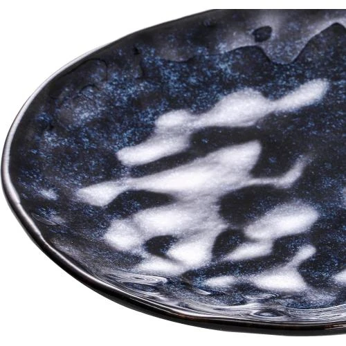Zoom sur Peohud, Lot 6 Assiettes Dessert Céramique Rondes