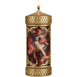Bougie prière catholique, artisanale, sans parfum, cadeau religieux
