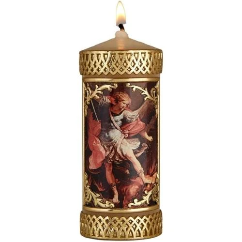 Bougie prière catholique, artisanale, sans parfum, cadeau religieux - Vue principale
