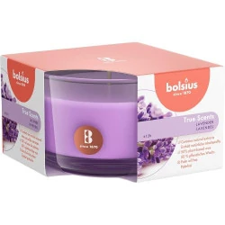 Bougie parfumée Lavande Bolsius, Verre, Cire, Violet