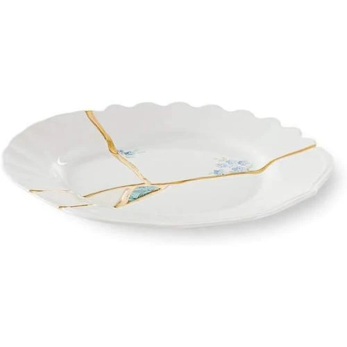 Détail de Assiette fruits porcelaine, or 24 carats, Seletti