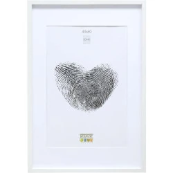 Cadre Photo Basic Moulure Bois MDF Blanc Deknudt