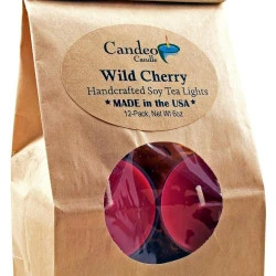 Bougies parfumées soja Candeo Candle Wild Cherry, 12 pièces