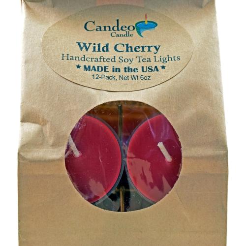 Présentation de Zoom sur Bougies parfumées soja Candeo Candle Wild Cherry, 12 pièces