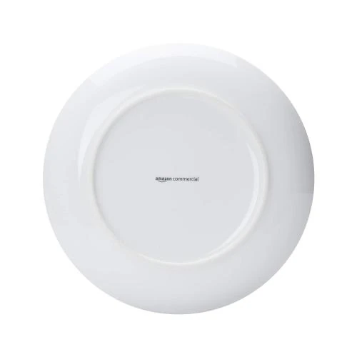 Zoom sur Assiettes Coupe Porcelaine, 12 pièces, Blanc, AmazonCommercial