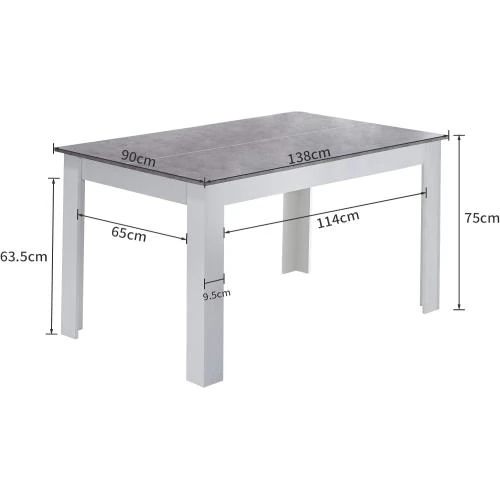 Zoom sur Table salle à manger rectangulaire bois TUKAILAi moderne