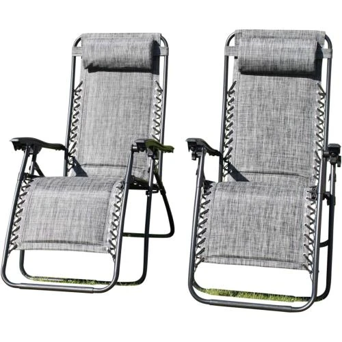 Chaises longues jardin rembourrées gris, Garden Market Place - Vue principale