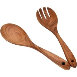Couverts à salade en bois d'acacia, SMRONAR, lot 2