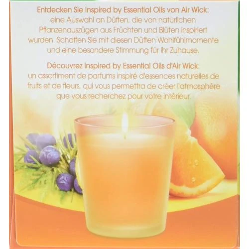 Détail de Air Wick Bougies Parfumées Orange, Anti-Tabac, Lot 6
