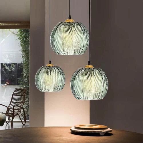 KOSHSH Suspension Luminaire Verre, Lustre Moderne Design - Vue principale