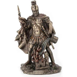 Statue Saint Florian Pompiers Bronze Antique Veronese Design