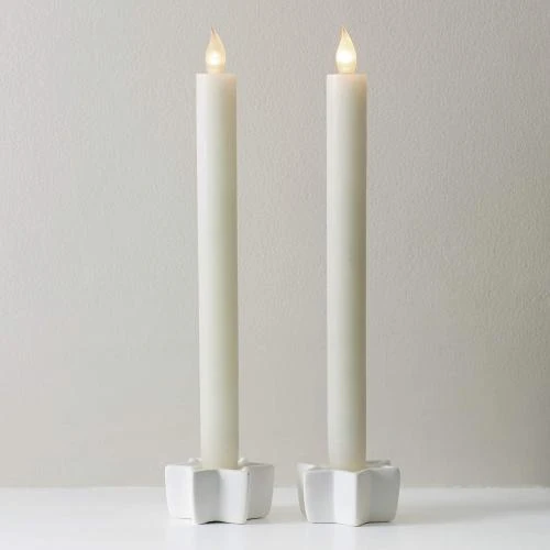 Chandelles Cire Ivoire, LED Blanc Chaud, Lot 2 - Vue principale