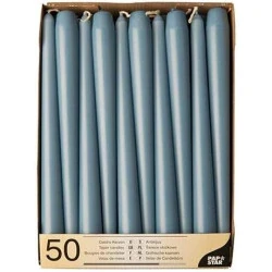 Bougies coniques PAPSTAR, 50 pièces, Bleu arctique