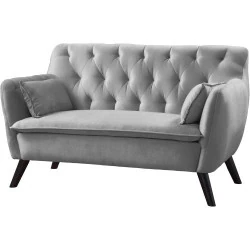 Canapé Janna Atlantic Home Collection, Velours Gris Argent