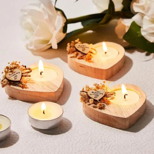 Zoom sur Bougies rustiques Otuuz, 50 pièces, couleur naturelle