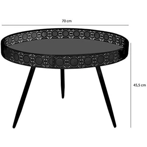 Zoom sur Table Basse Lagune en Métal Cuivre - Design Élégant et Moderne