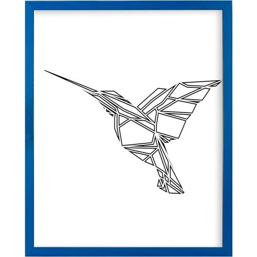 Cadre photo Bois Plexiglas Bleu Postergaleria - Vue principale