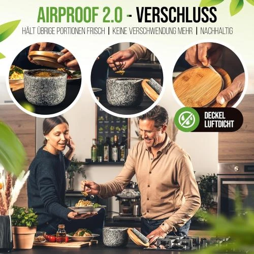 Détail de Naturschmied Mortier Granit Gris Clair, AirProof 2.0