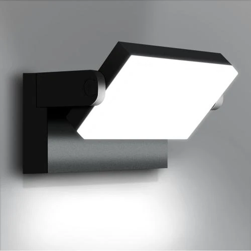 Applique Murale Extérieure 40W Noir, LED Rotatif 3000K - Vue principale