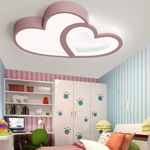 Détail de Lampe Plafond LED Dimmable Ahqx, Abat Jour Acrylique Rose