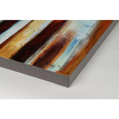 Détail de Tableau peinture moderne abstrait multicolore, déco murale