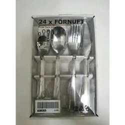 IKEA FORNUFT 24 Couverts Acier Inoxydable Argent
