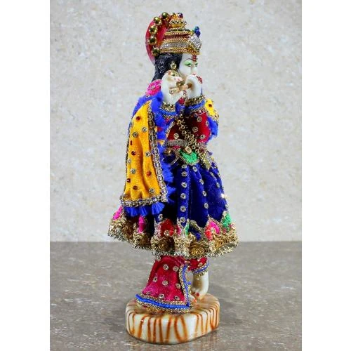 Zoom sur Statue Esplanade Résine Krishna Kishan Murti Multicolore