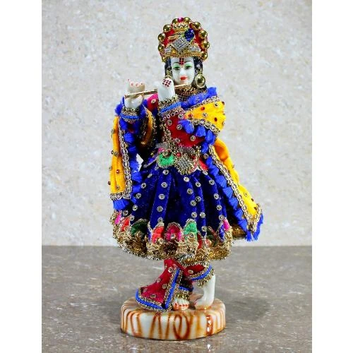 Détail de Statue Esplanade Résine Krishna Kishan Murti Multicolore