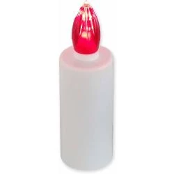 Bougie votive LED INFINITY, 365 jours, blanche, lumière rouge