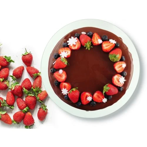 Détail de Sendez Assiette à gâteau rotative verre, plateau élégant