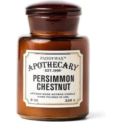 Bougie parfumée artisanale Paddywax, châtaigne kaki, 236,8 g